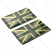 Union Jack Green Gold Badges LandRover Defender 90 110