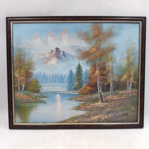 Landscape oil painting framed - painting,