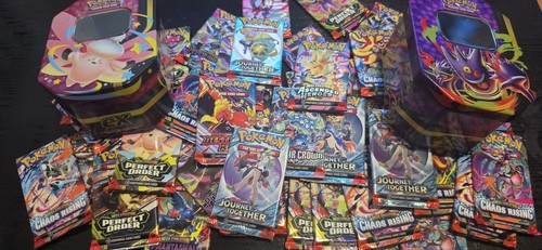 Opened pokemon packs - pokemon,