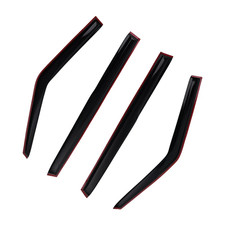 Door Wind Deflectors compatible for Skoda Fabia MK2 07-14 Outside Mount Black