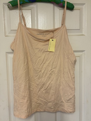 Capsule nude cami vest top - nude,