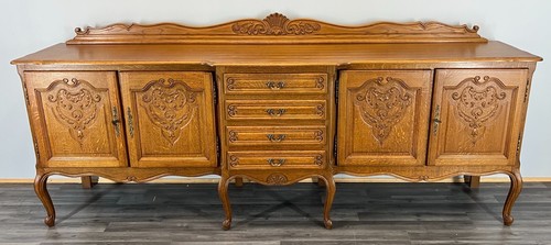 Vintage french oak sideboard - oak,
