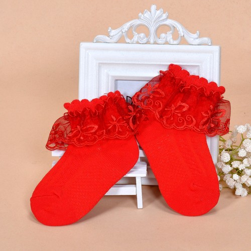 Girls lace frilly christening - frilly,