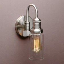 3.1" Bottle Clear Glass Retro