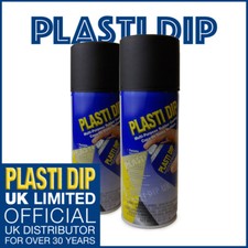  2x Black PlastiDip - Plasti Dip / Rubber Paint - Spray Aerosol Can - Matt