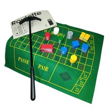 Roulette Set Chips, Felt Baize Mat, Rake, Instructions, Casino New