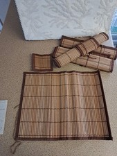Set Of 4 Bamboo  Table Mats With Coaster