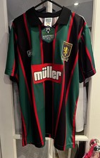 Aston Villa 1993-95 Away Shirt - Large - Retro Score Draw - 9 Dean Saunders