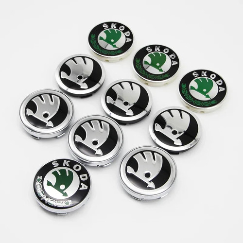 Skoda 56mm wheel centre caps - skoda,