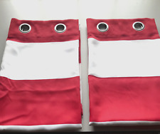 DriftAway Red & White Stripe Room Darkening Grommet Unlined Curtains 2 Panels