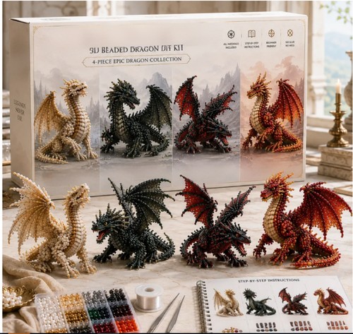 New beaded flood - flood, dragon