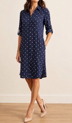 Hobbs london navy white polka - london,