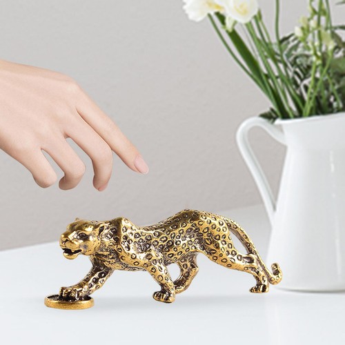 Brass cheetah figurine - brass,