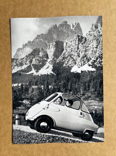 Isetta bubble car press - 'bubble, car'