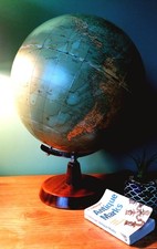 Philips Challenge Globe Vintage 13.5” Mid Century World Map Retro Decor 1960's