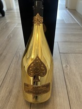 “Armand De Brignac” Ace Of Spades GOLD Bottle + Matt Black Champagne Bottle Box