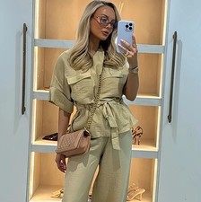 ZARA SAFARI SHIRT BLOUSE TOP