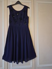 Navy Blue Beaded Dress By Next
