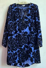 EAST Tunic Top 10 Blue Silk