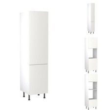 Slab Matt White Tall Kitchen Kit Units - Doors & Soft Close Hinges