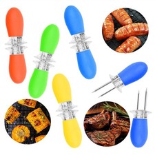10Pcs Corn Holders Corn On The Cob Skewers Sweetcorn Holder Easy Grip BBQ Prongs