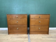 Mid Century Teak Pair Of 2x Bedside Cabinets By Meredew -Courier Delivery 