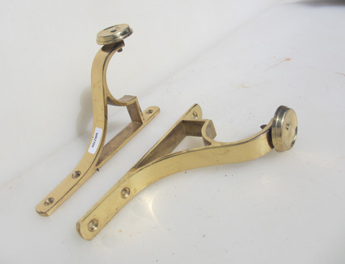 Vintage brass curtain - curtain, pole