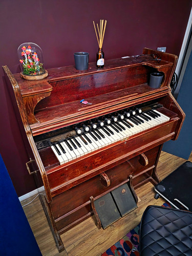 Antique pump organ foot - antique, bellow