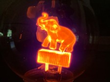 Vintage Aerolux Elephant Light Bulb in original candlestick night light base