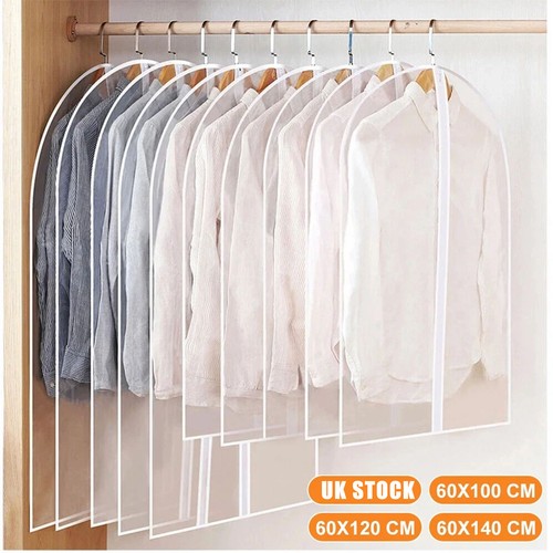 10pcs clear polythene garment - clear,
