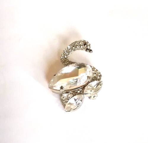 Vintage 1980 swan brooch - 1980's,