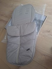 SIlver Cross Linen Beige Footmuff / Seat Liner NEW