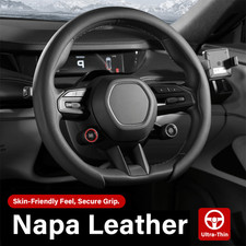 For Vauxhall Corsa C 2000+ Sporty Perforated Nappa Leather Steering Wheel Cover