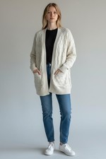 Ladies Cardigan Jumper Cable