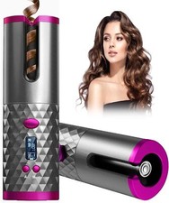 Cordless Automatic Wireless Hair Curler Rotating handheld Function LCD Display