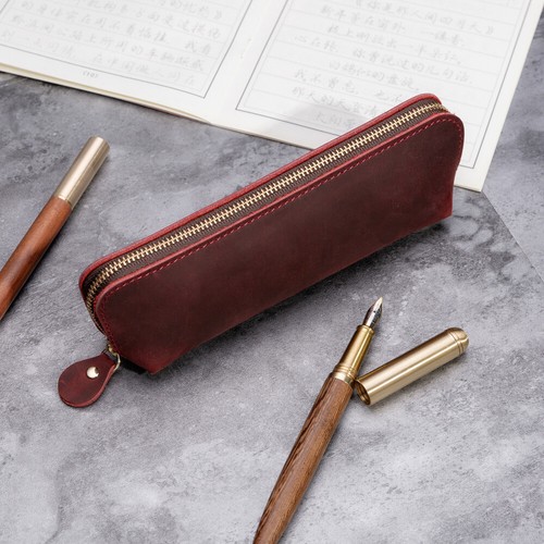 Genuine leather pen pencil - leather,