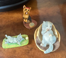 Aynsley Mastercraft..... 3 x Hand Painted Pet Figurines.... ..2 x Cats & Dog