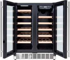 Cookology 40 Bottle Dual Temperature Zone Wine Cooler With TouchPad -CWC608SS