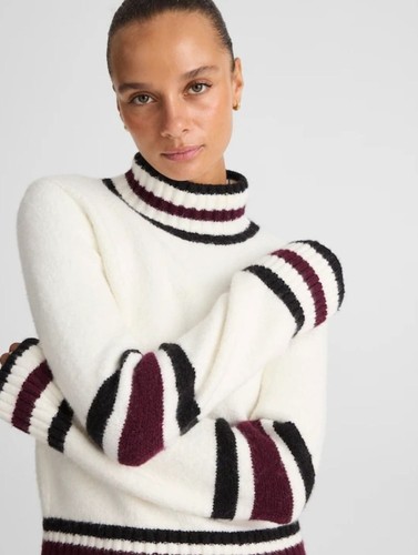Madewell ribbed trim wool - madewell, ribbed-trim