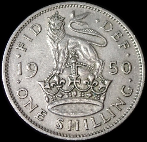 One shilling 1950 george - george, vi