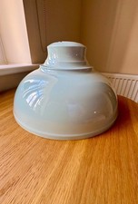 Metal Industrial Style Ceiling Pendant Lightshade, Duck Egg/White