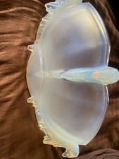 FRENCH ART DECO OPALESCENT ICICLE WALL LIGHTS SCONCES BY EZAN LALIQUE STYLE