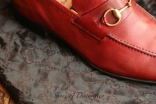 Gucci Red Leather Brass Horse