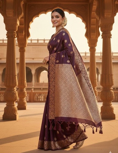 Pure banarasi silk saree self - banarasi,