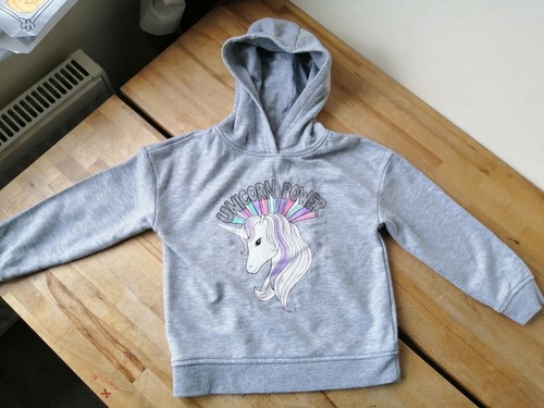 Girls unicorn power grey - unicorn,