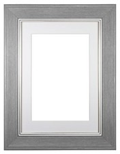 Shabby Chic Picture frame,photo frame,poster Grey/Dark Grey with Bespoke Mount