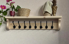 Wooden Coat Rack and Shelf