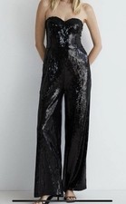  Black Sequin Jumpsuit Bnwt
