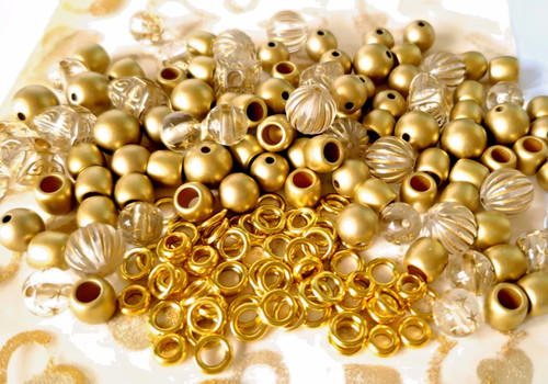 200 arabian gold beads mix - arabian,