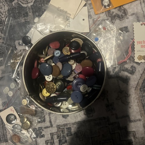 Small old quality street tin - old,